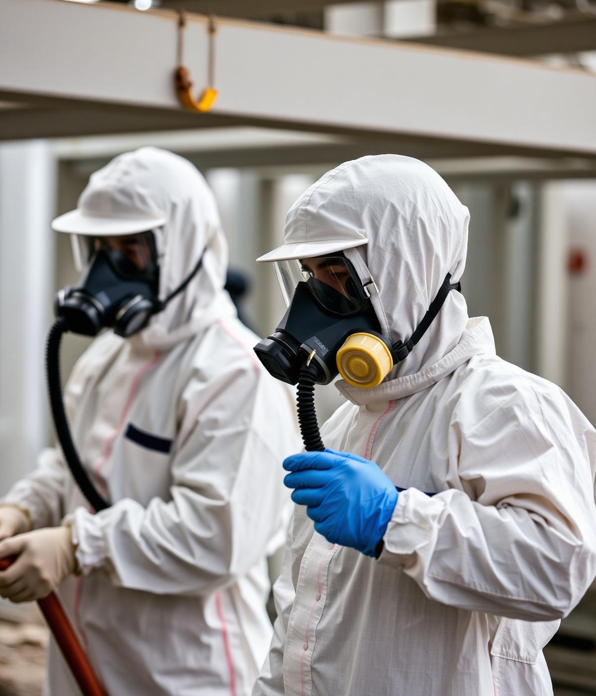 Sline Demolition team in full Tyvek PPE handling asbestos removal